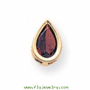 14k 9x6mm Pear Garnet bezel pendant