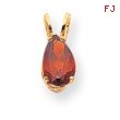 14k 9x6mm Pear Garnet pendant