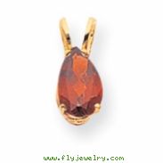 14k 9x6mm Pear Garnet pendant