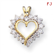 14k A Diamond heart pendant