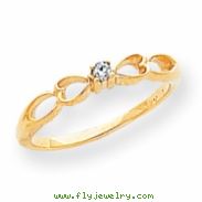 14k A Diamond heart ring