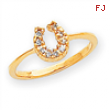 14k A Diamond horseshoe ring