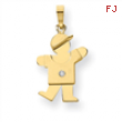 14k A Diamond kid pendant