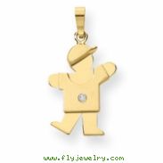 14k A Diamond kid pendant