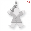 14k A Diamond kid pendant