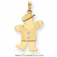 14k A Diamond kid pendant