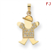 14k A Diamond kid pendant