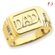 14k A Diamond men's ring