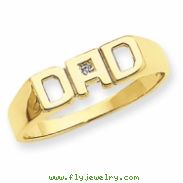 14k A Diamond men's ring