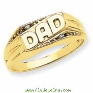 14k A Diamond men's ring