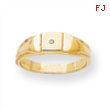 14k A Diamond signet ring