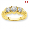 14k A Diamond three stone ring