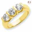 14k A Diamond three stone ring