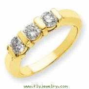 14k A Diamond three stone ring