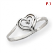 14k AA Diamond heart ring
