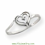 14k AA Diamond heart ring