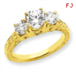 14k AA Diamond three stone ring