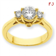 14k AA Diamond three stone ring