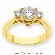 14k AA Diamond three stone ring