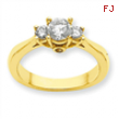 14k AA Diamond three stone ring