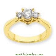 14k AA Diamond three stone ring