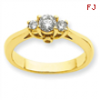 14k AA Diamond three stone ring