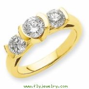 14k AA Diamond three stone ring