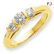 14k AA Diamond three stone ring