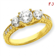 14k AA Diamond three stone ring