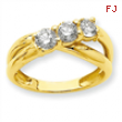 14k AA Diamond three stone ring