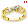 14k AA Diamond three stone ring