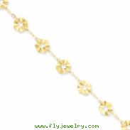 14k Adjustable Flower Anklet