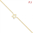 14K Adjustable Star Anklet