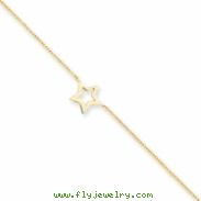 14K Adjustable Star Anklet