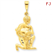 14k Aquarius Zodiac Charm