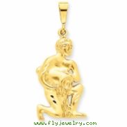 14k Aquarius Zodiac Charm