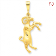 14k Aries Zodiac Charm