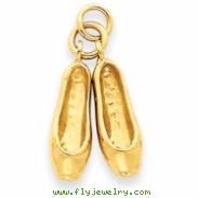 14k Ballet Slippers Charm