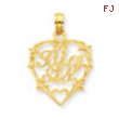 14K Big Sis in Heart Pendant