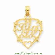 14K Big Sis in Heart Pendant