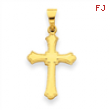 14k Budded Cross Charm