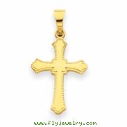 14k Budded Cross Charm