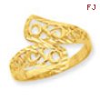 14K By-pass Lace Diamond-cut Ring