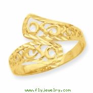 14K By-pass Lace Diamond-cut Ring