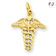 14k Caduceus Charm