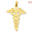 14k Caduceus Pendant