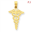 14k Caduceus Pendant