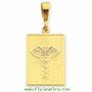 14k Caduceus Pendant