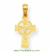 14K Celtic Cross with Eternity Circle Pendant