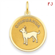 14k Chihuahua Disc Charm